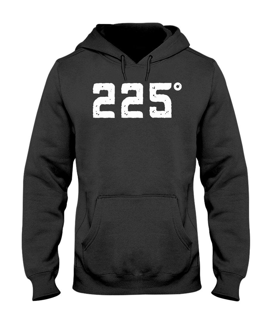 225 Degrees Fahrenheit Apparel Fuel Dark Colored Hoodie Black S