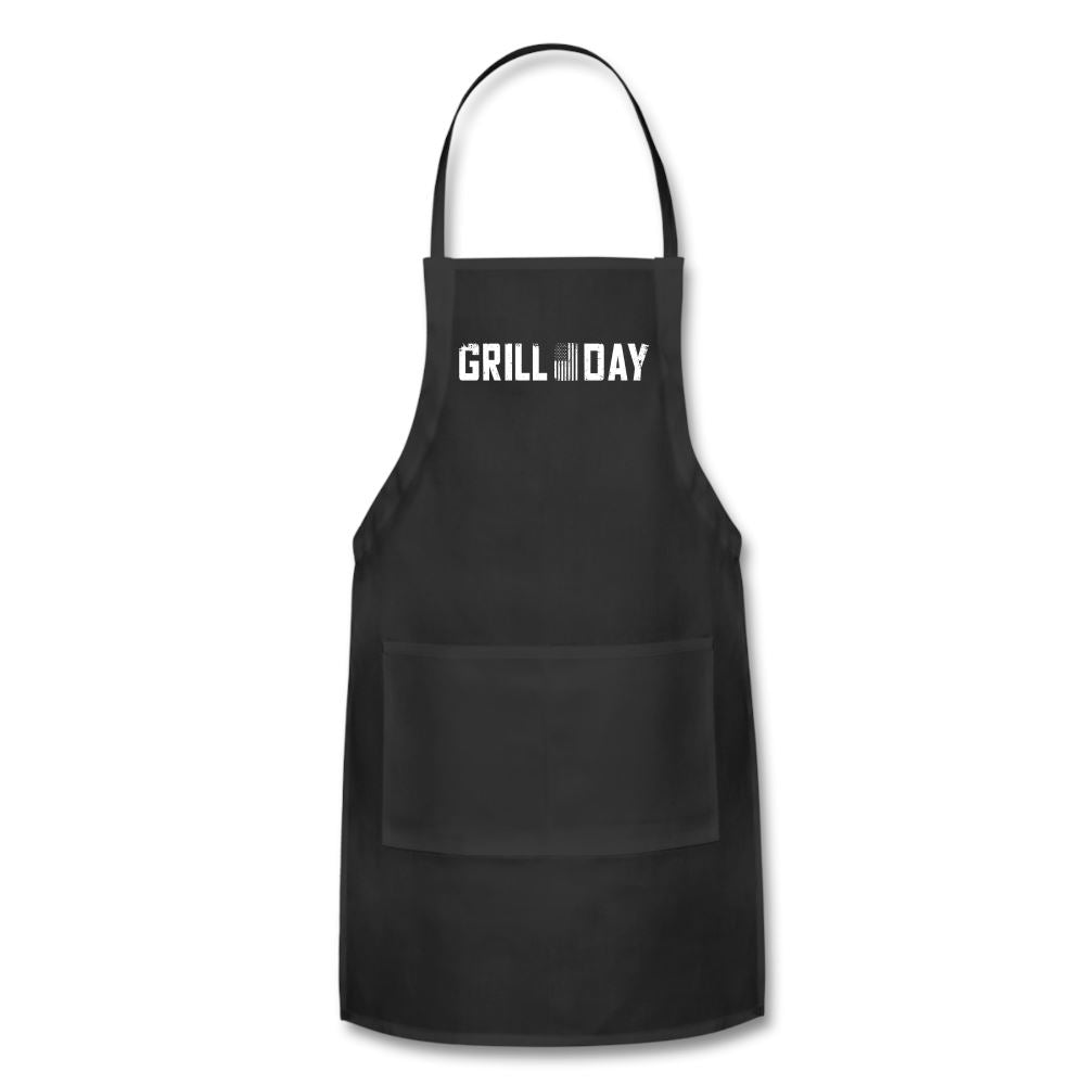 Grill Day Apron Adjustable Apron | Spreadshirt 1186 SPOD Black 