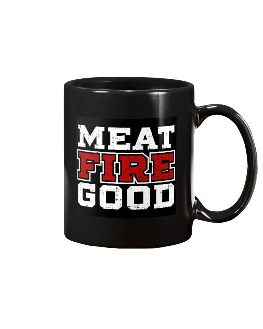 Meat Fire Good Mug Drinkware Fuel 15oz, Black Black 