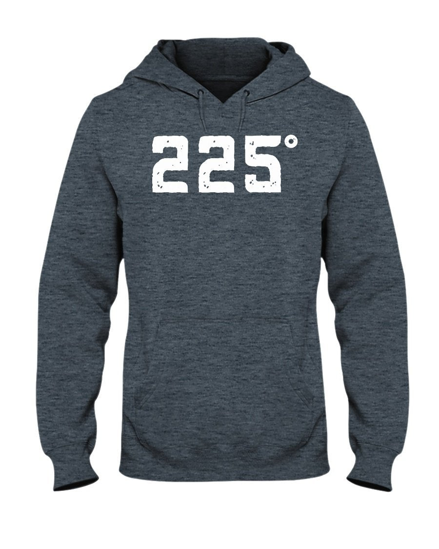 225 Degrees Fahrenheit Apparel Fuel Dark Colored Hoodie Dark Heather S
