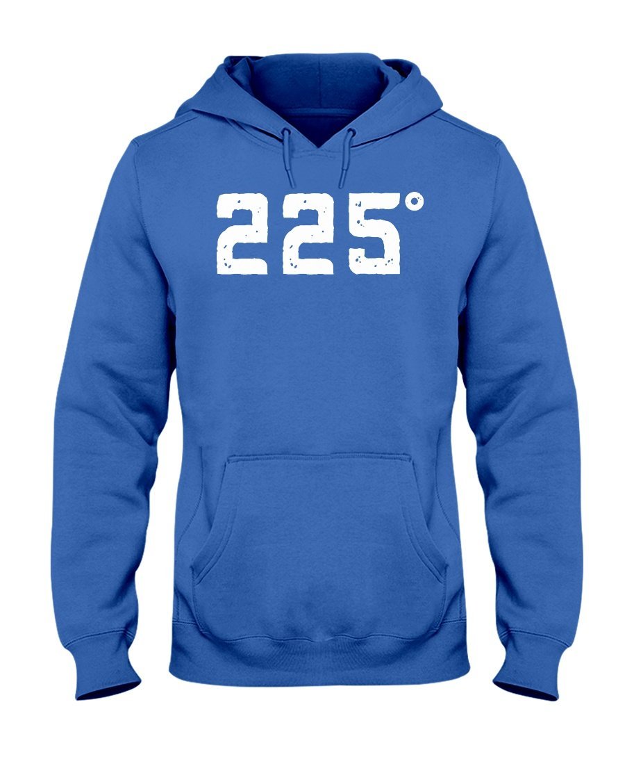225 Degrees Fahrenheit Apparel Fuel Dark Colored Hoodie Royal Blue S