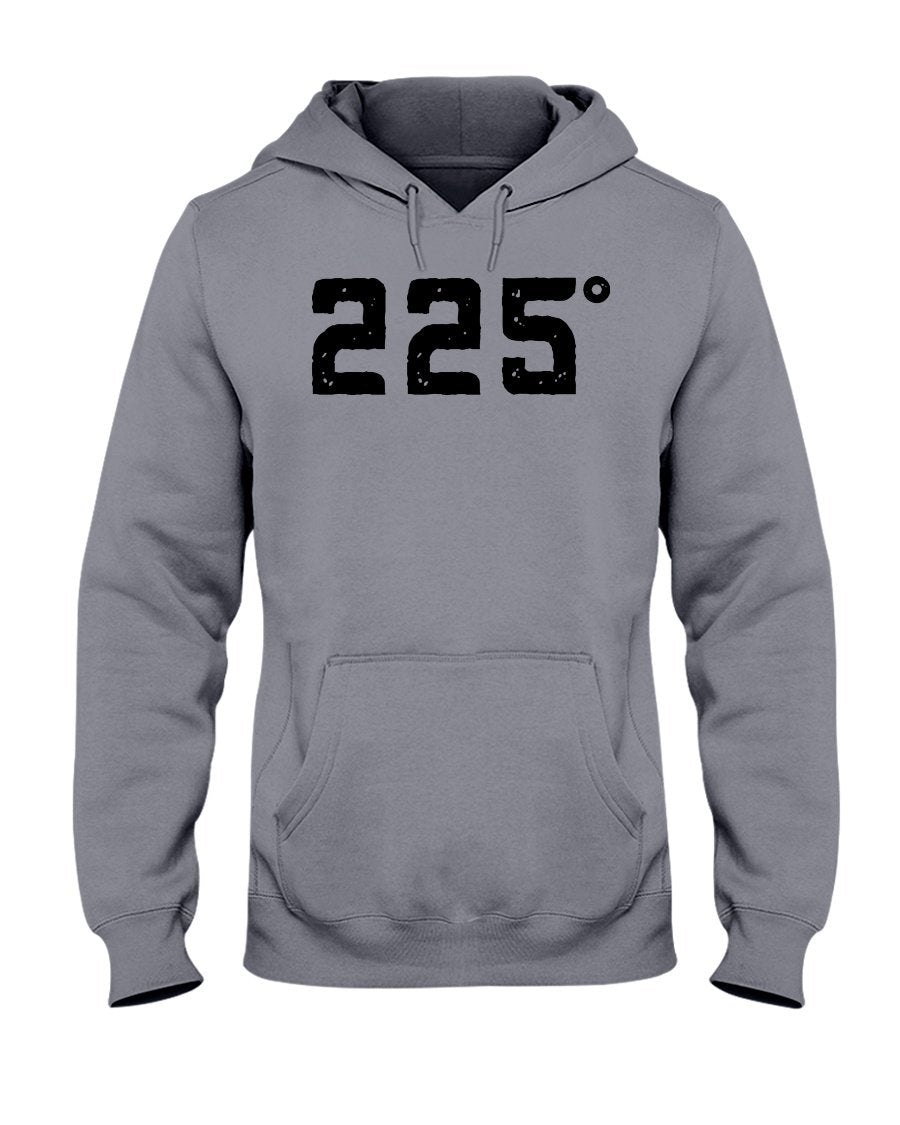 225 Degrees Fahrenheit Apparel Fuel Light Colored Hoodie Sports Grey S