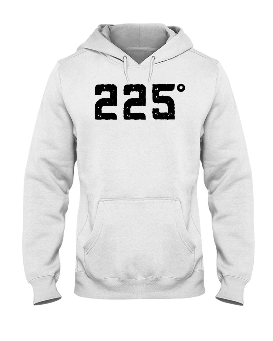 225 Degrees Fahrenheit Apparel Fuel Light Colored Hoodie White S