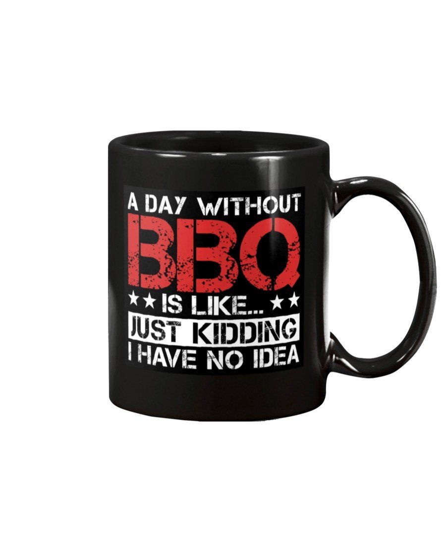 A Day Without BBQ Mug Drinkware Fuel 15oz, Black Black 15Oz