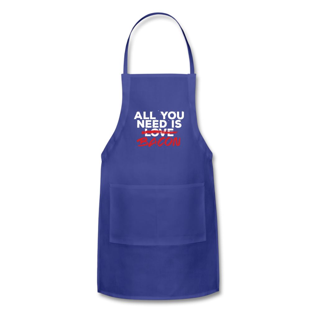 All You Need Is Bacon Apron Adjustable Apron | Spreadshirt 1186 SPOD Royal Blue 
