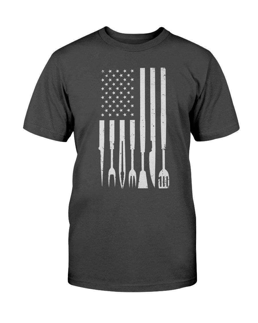 American BBQ Tools T-Shirt Apparel Fuel Dark Colored T-Shirt Black S