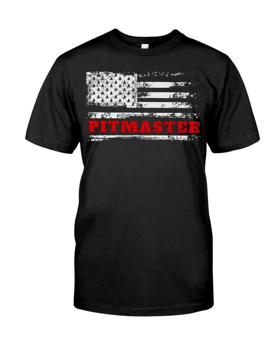 American Pit-master | Grilling BBQ T-Shirt Apparel Fuel Black S 