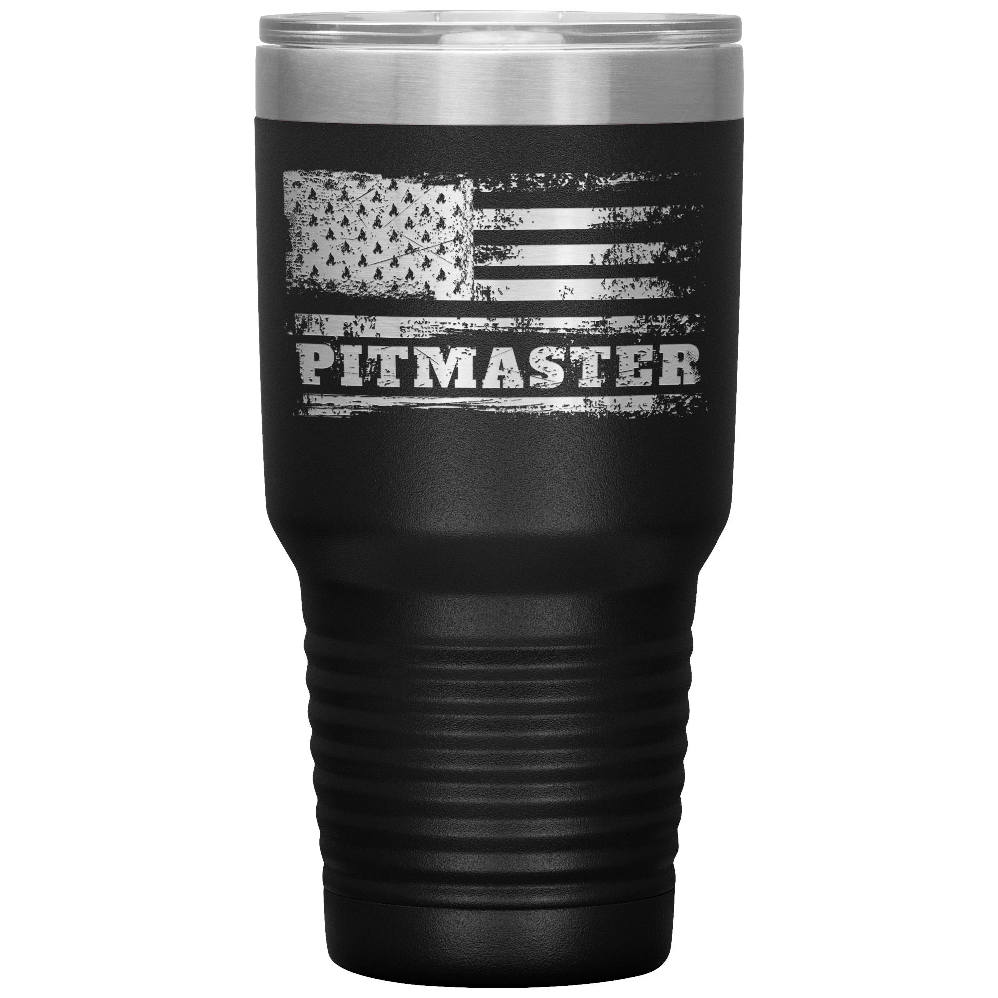 American Pitmaster 30oz Tumbler Tumblers teelaunch Black 