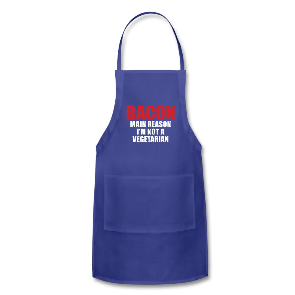 Bacon Main Reason I&#39;m Not a Vegetarian Apron Adjustable Apron | Spreadshirt 1186 SPOD Royal Blue 