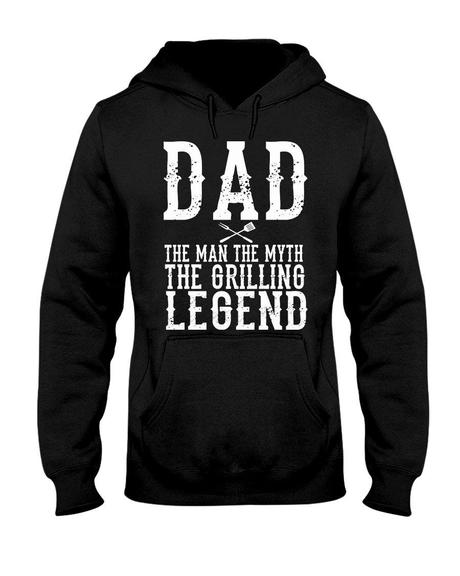 Dad The Man Hoodie Apparel Fuel Dark Colored Hoodie Black S