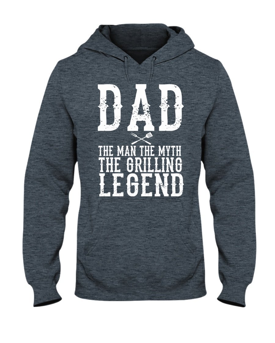 Dad The Man Hoodie Apparel Fuel Dark Colored Hoodie Dark Heather S
