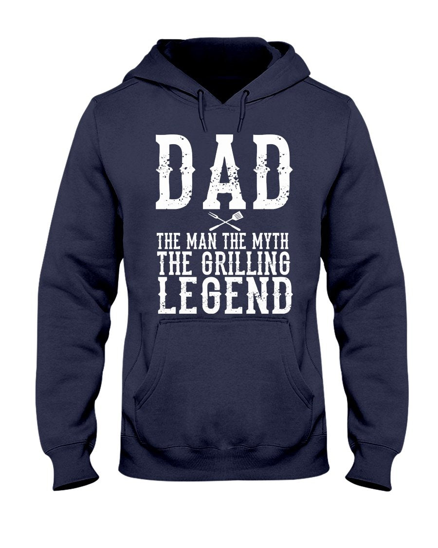 Dad The Man Hoodie Apparel Fuel Dark Colored Hoodie Navy S