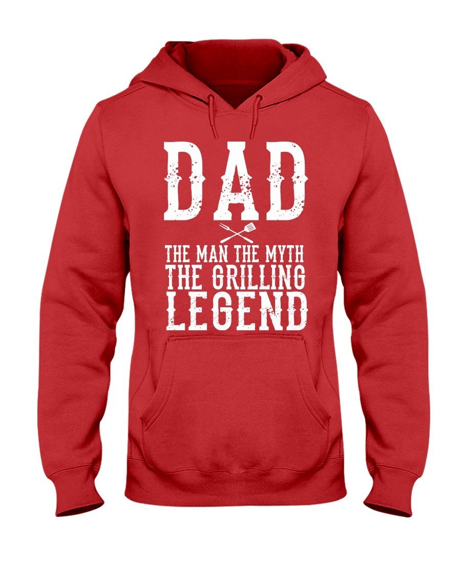 Dad The Man Hoodie Apparel Fuel Dark Colored Hoodie Red S