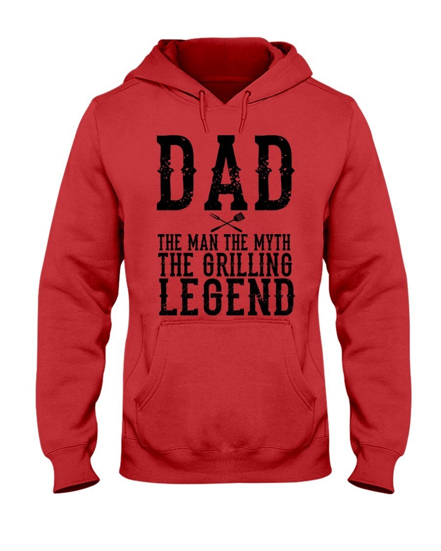Dad The Man Hoodie Apparel Fuel Light Colored Hoodie Red S