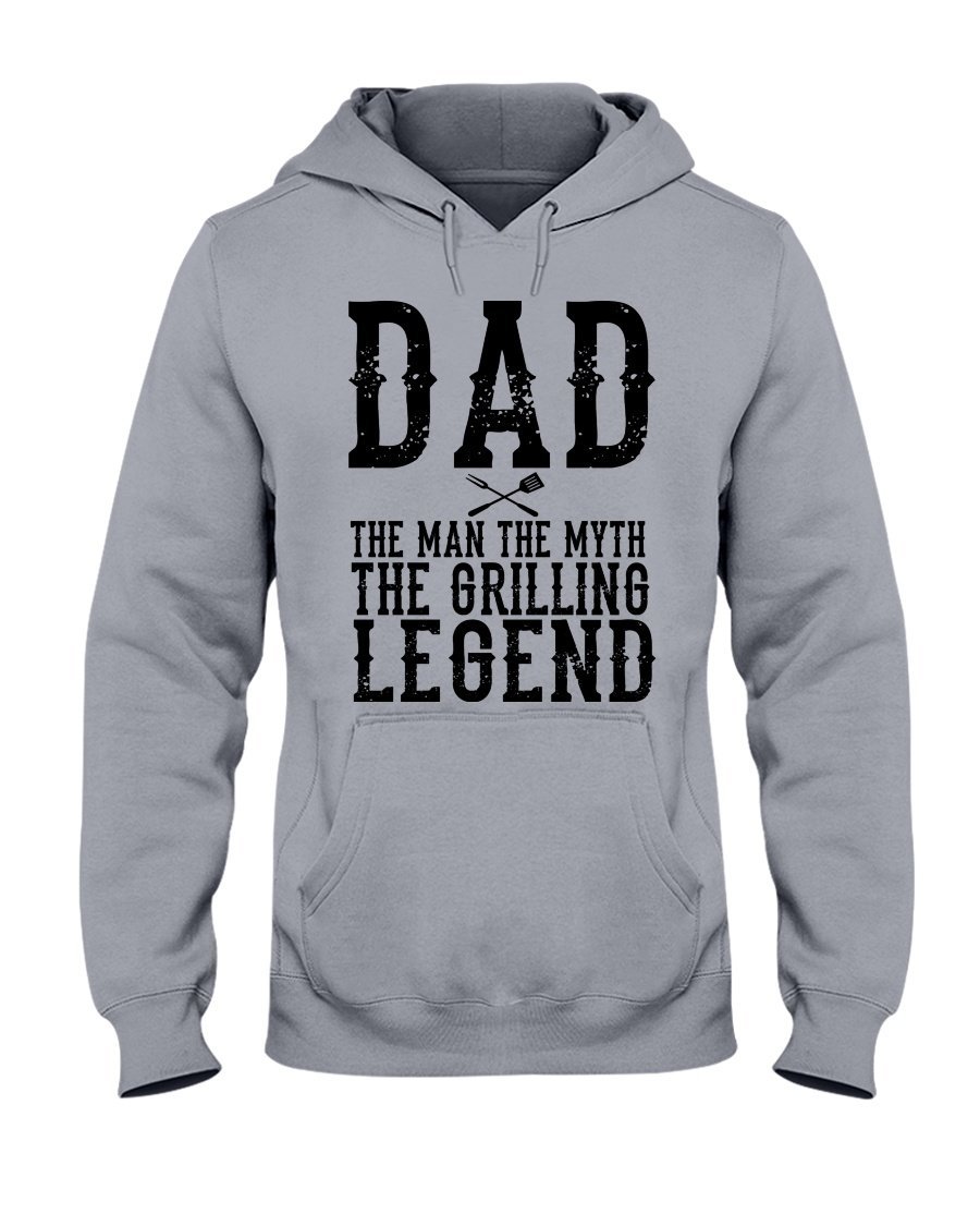 Dad The Man Hoodie Apparel Fuel Light Colored Hoodie Sports Grey S