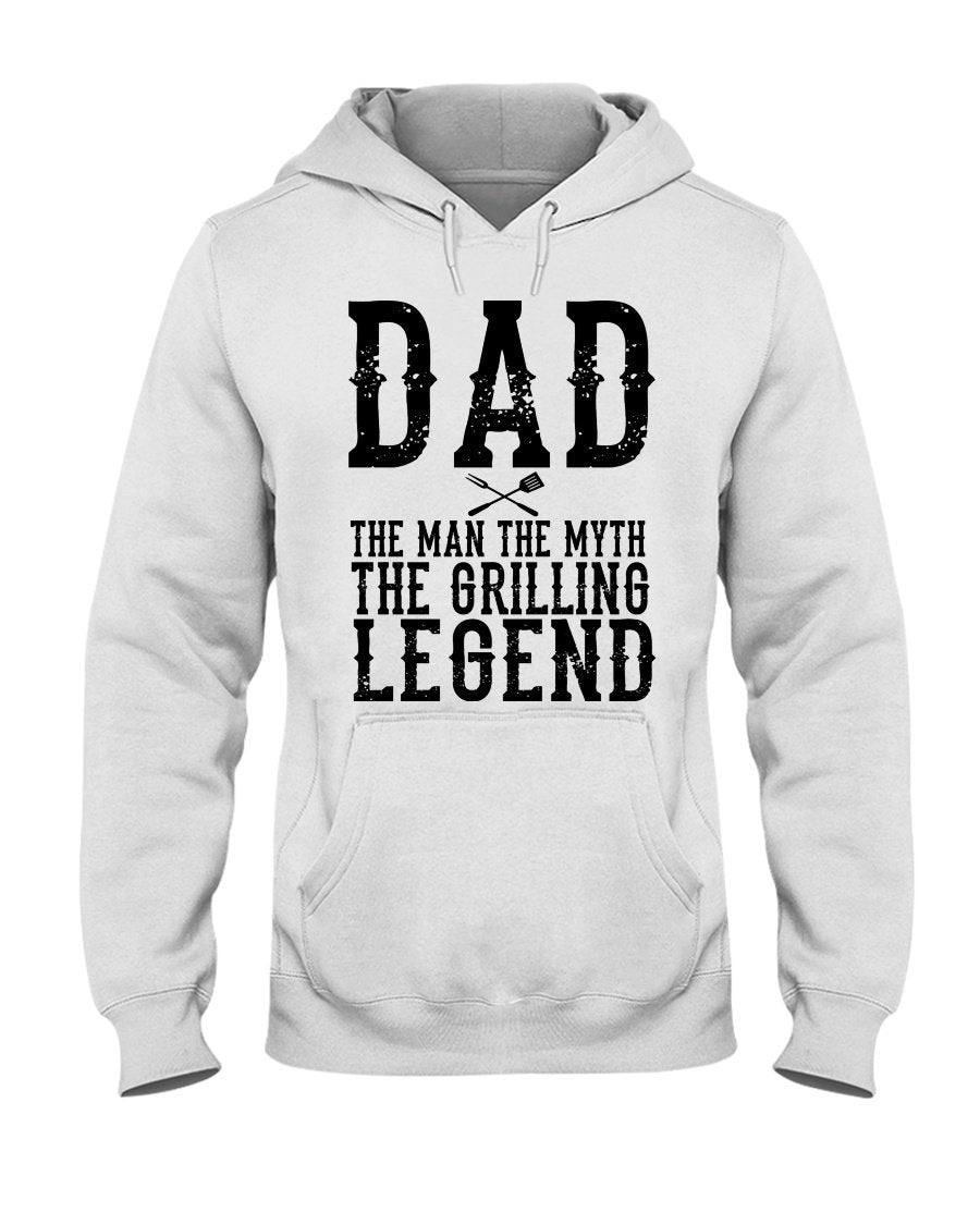Dad The Man Hoodie Apparel Fuel Light Colored Hoodie White S