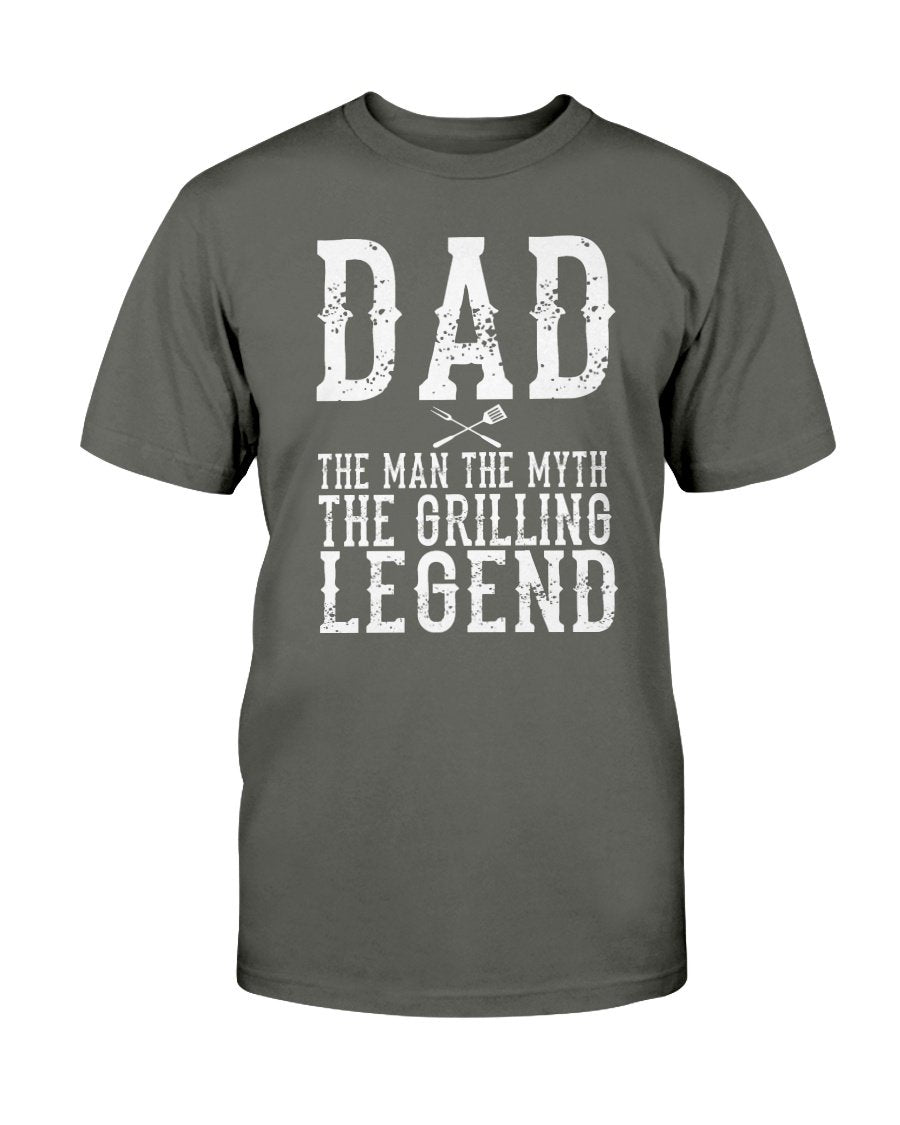 DAD The Man The Myth The Grilling Legend T-Shirt Apparel Fuel Dark Colored T-Shirt Smoke Gray S