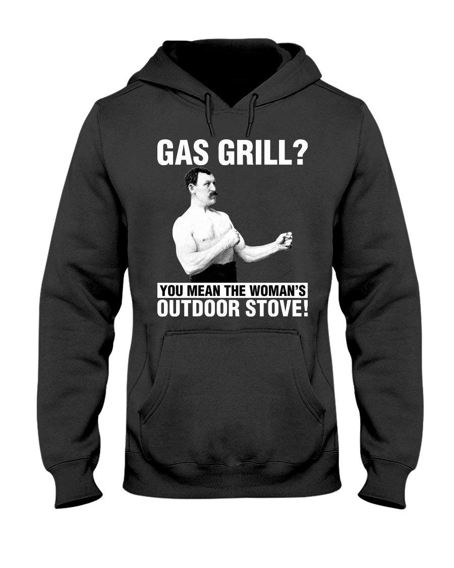 Gas Grill? Apparel Fuel Dark Colored Hoodie Black S