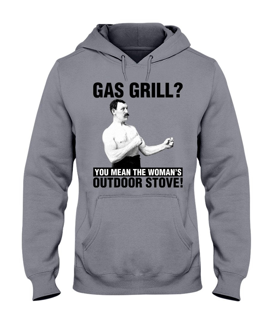 Gas Grill? Apparel Fuel Light Colored Hoodie Sports Grey S