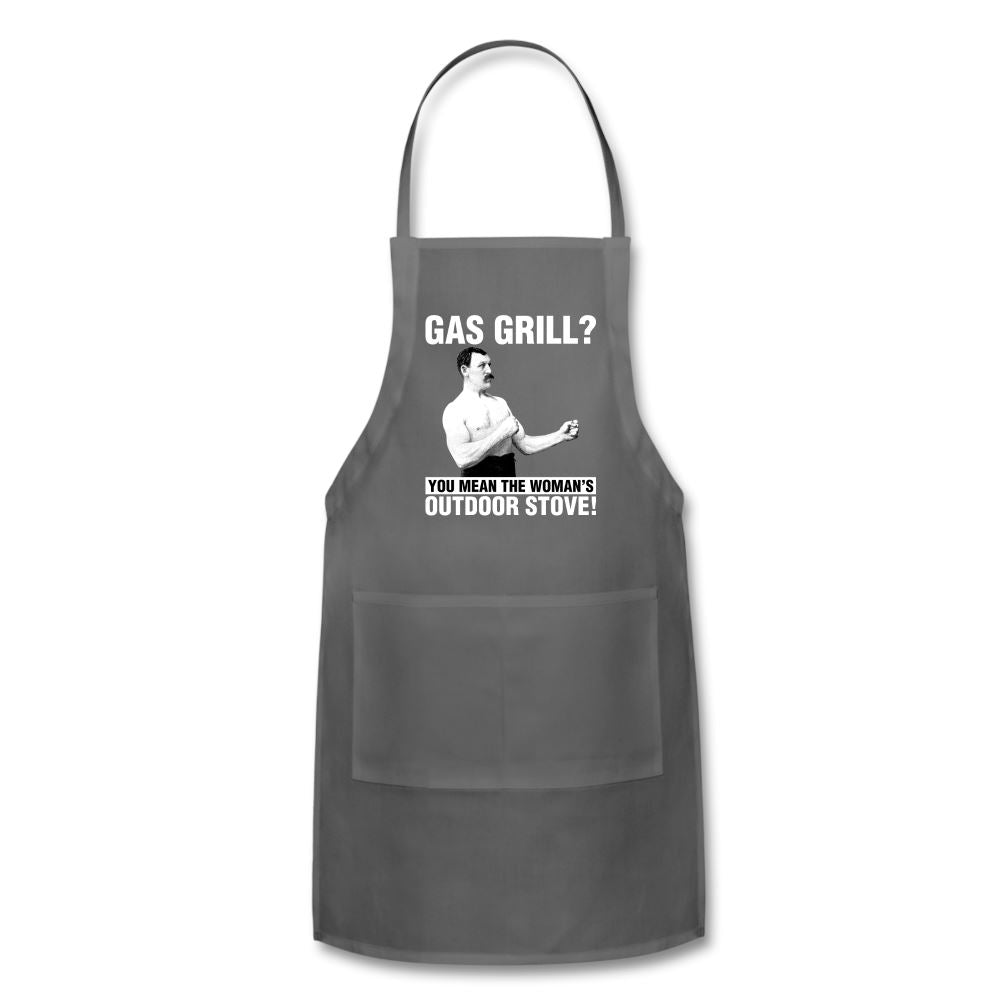 Gas Grill? Apron Adjustable Apron | Spreadshirt 1186 SPOD Charcoal 