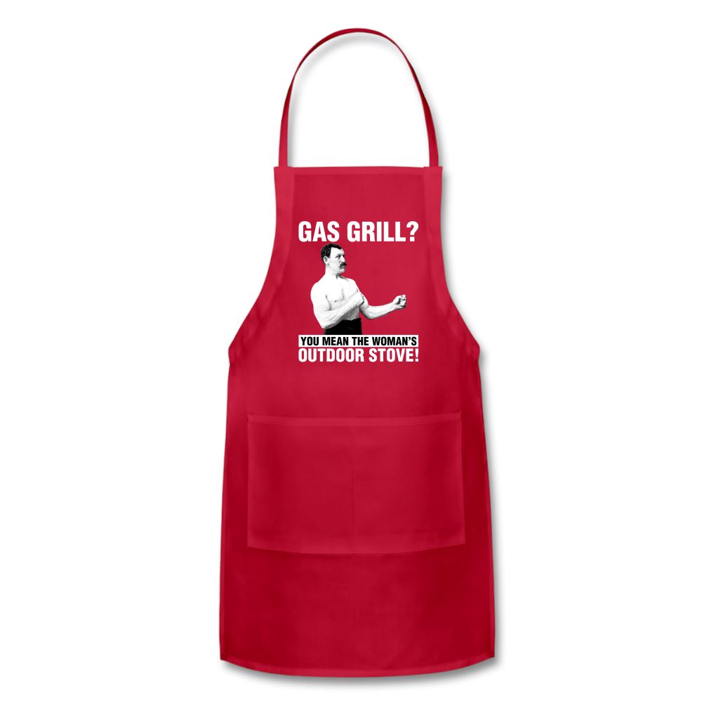 Gas Grill? Apron Adjustable Apron | Spreadshirt 1186 SPOD Red 