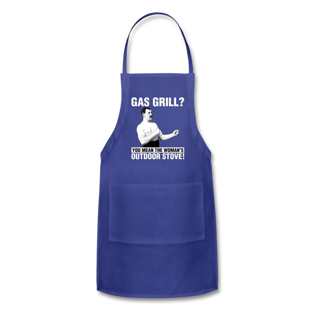 Gas Grill? Apron Adjustable Apron | Spreadshirt 1186 SPOD Royal Blue 