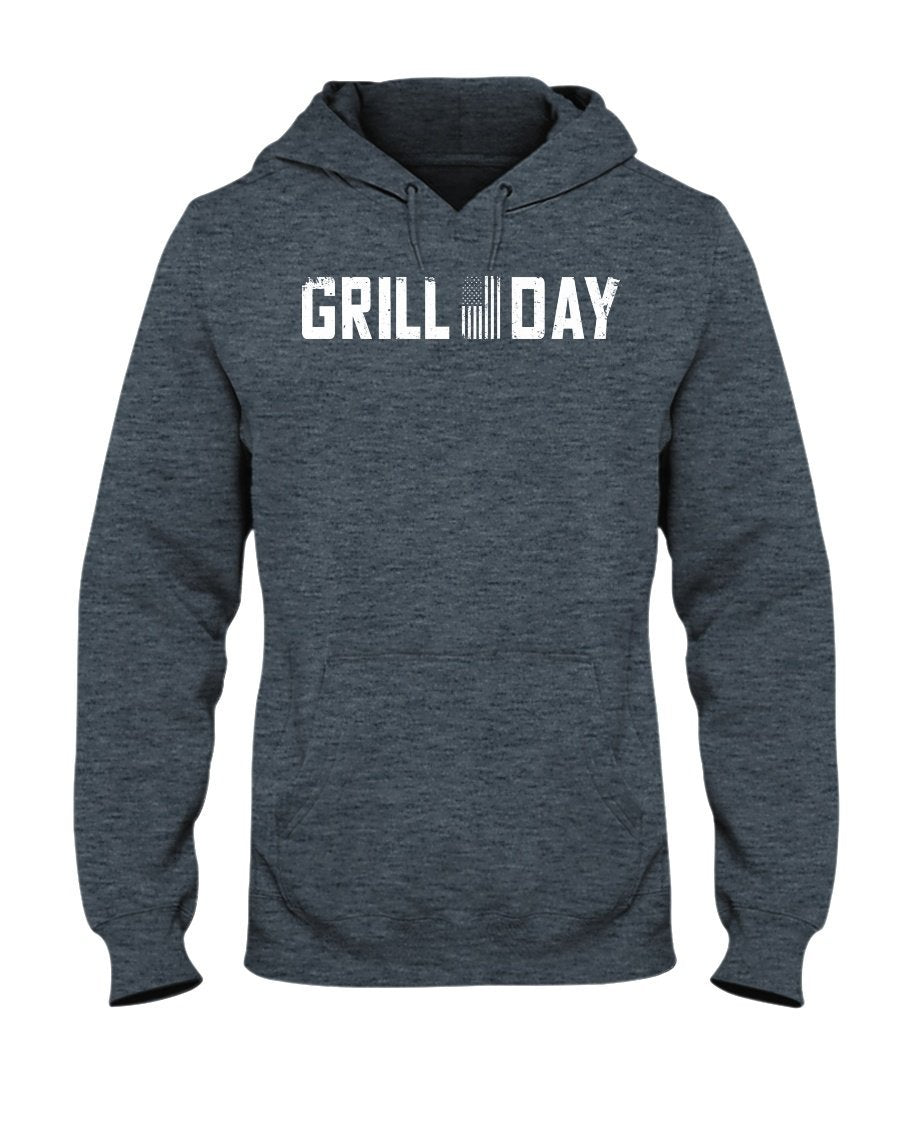 Grill Day Apparel Fuel Dark Colored Hoodie Dark Heather S