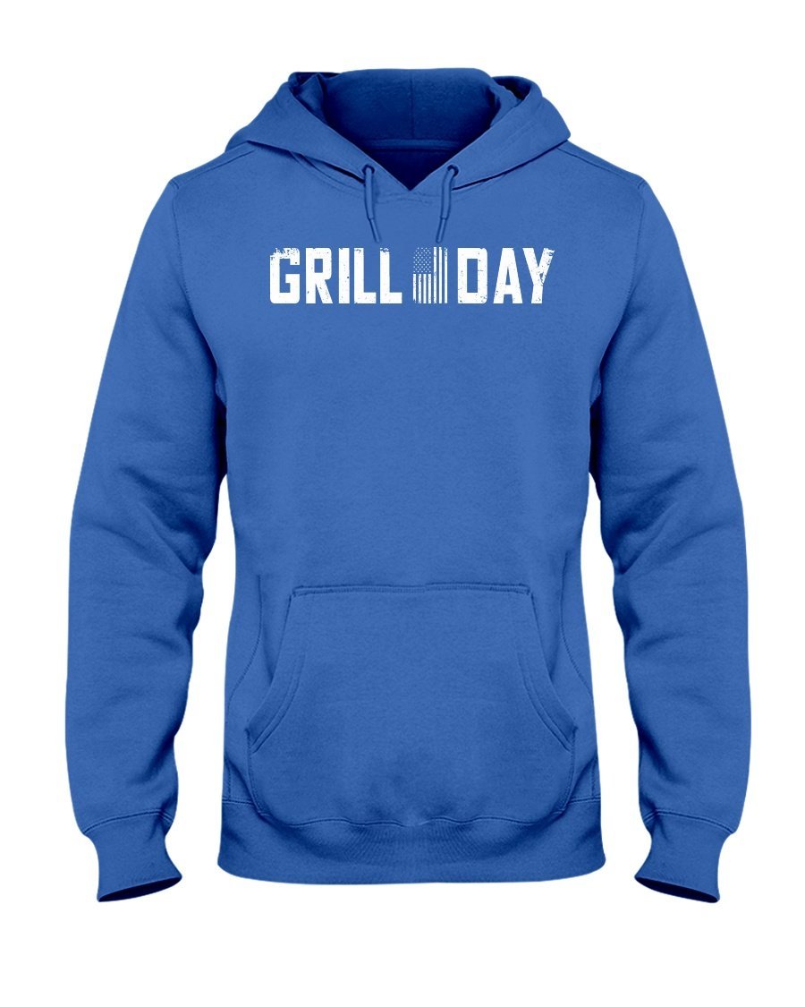 Grill Day Apparel Fuel Dark Colored Hoodie Royal Blue S