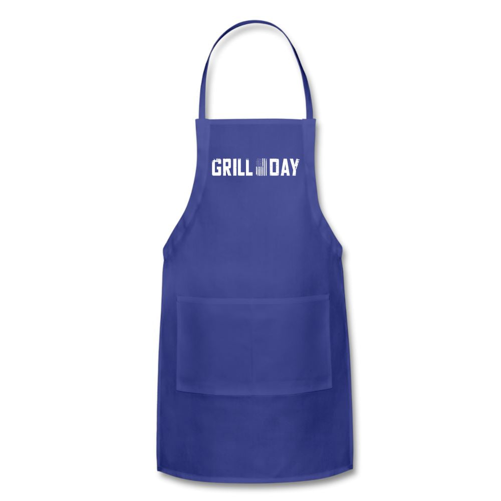 Grill Day Apron Adjustable Apron | Spreadshirt 1186 SPOD Royal Blue 