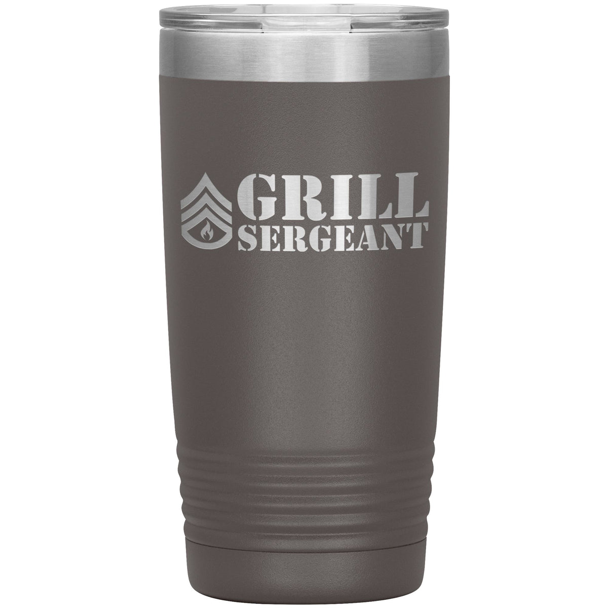 Grill Sergeant 20oz Tumbler Tumblers teelaunch Pewter 