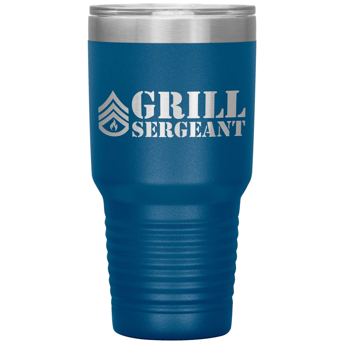 Grill Sergeant 30oz Tumbler Tumblers teelaunch Blue 