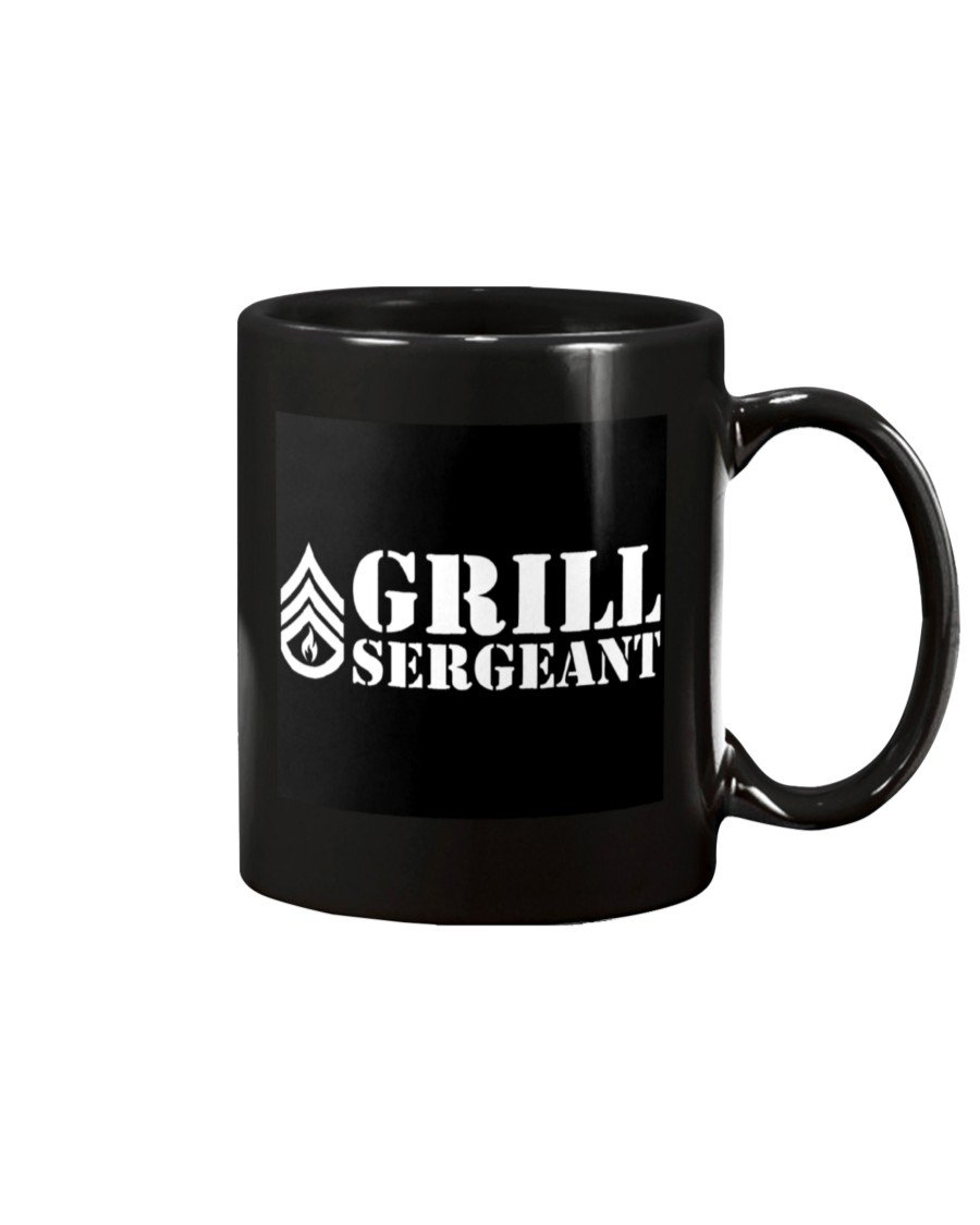 Grill Sergeant Mug Drinkware Fuel 15oz, Black Black 15Oz