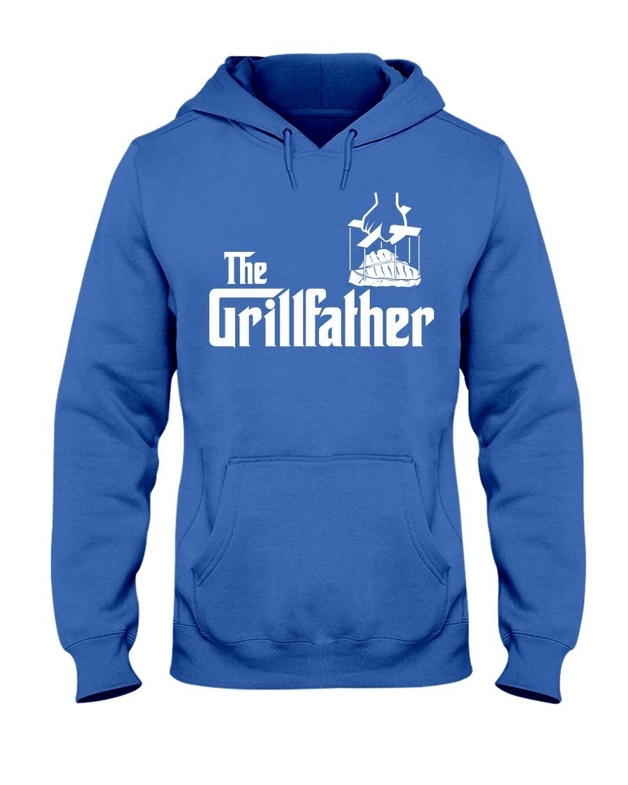 Grillfather Apparel Fuel Dark Colored Hoodie Royal Blue S