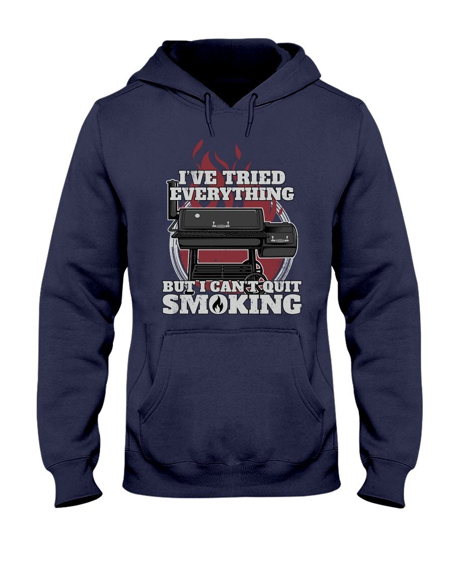I Can&#39;t Quit Smoking Apparel Fuel Dark Colored Hoodie Navy S