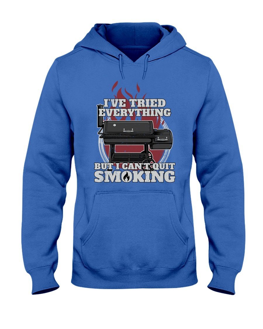 I Can&#39;t Quit Smoking Apparel Fuel Dark Colored Hoodie Royal Blue S