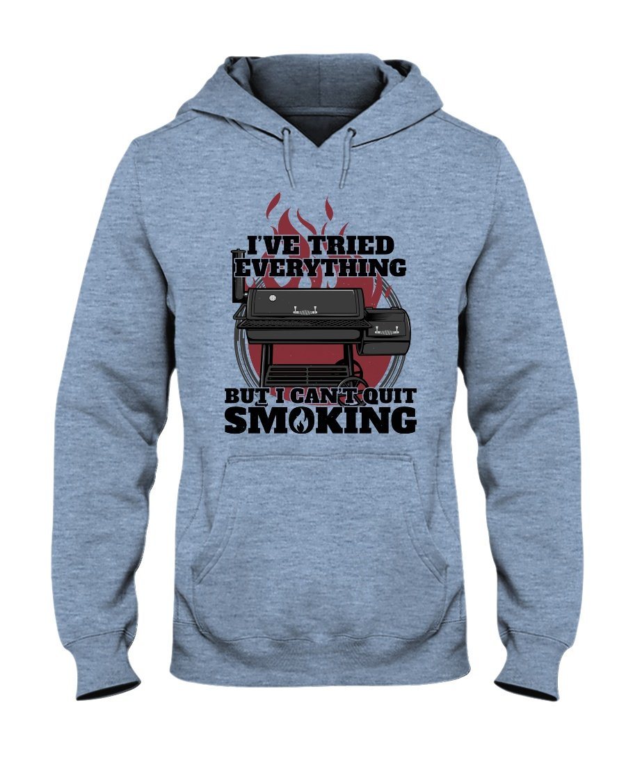 I Can&#39;t Quit Smoking Apparel Fuel Light Colored Hoodie Light Blue S