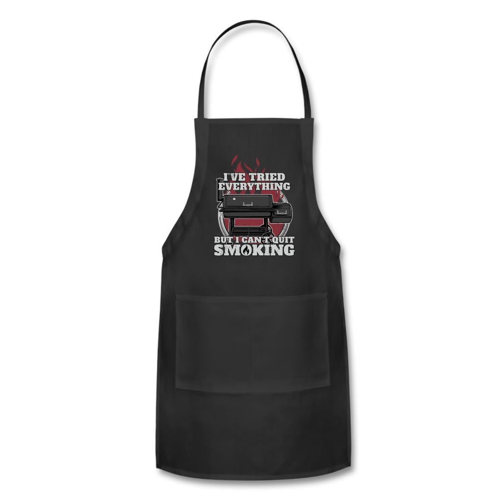 I Can't Quit Smoking Apron Adjustable Apron | Spreadshirt 1186 SPOD Black 