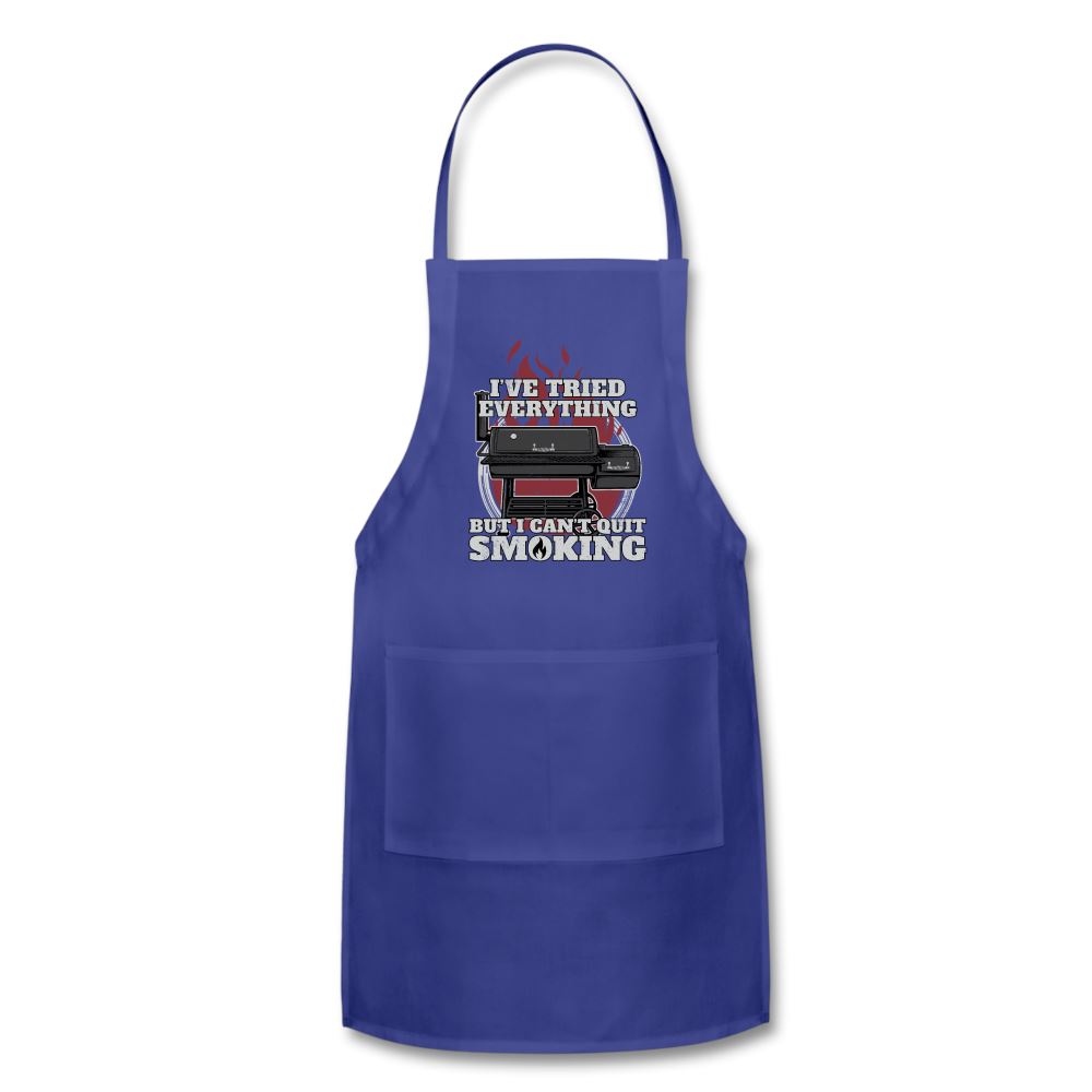 I Can&#39;t Quit Smoking Apron Adjustable Apron | Spreadshirt 1186 SPOD Royal Blue 