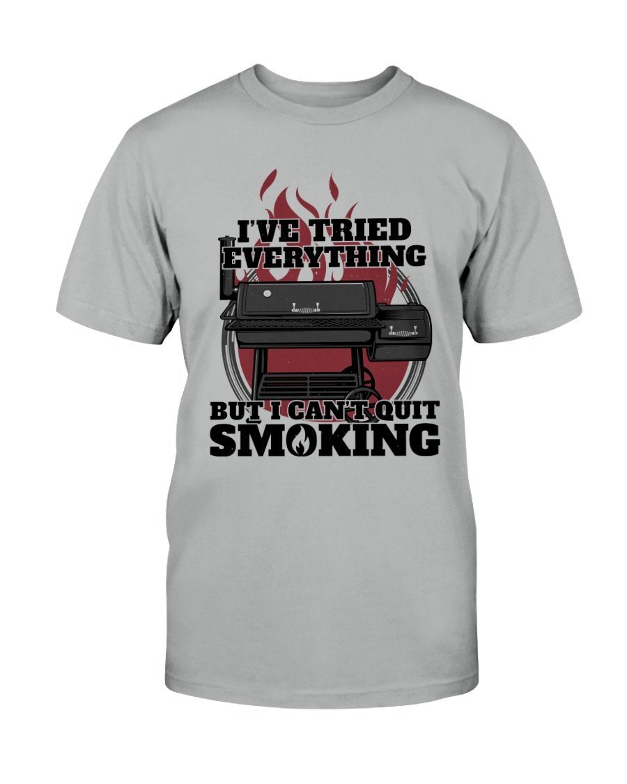 I Can&#39;t Quit Smoking T-Shirt Apparel Fuel Light Colored T-Shirt Oxford Gray S