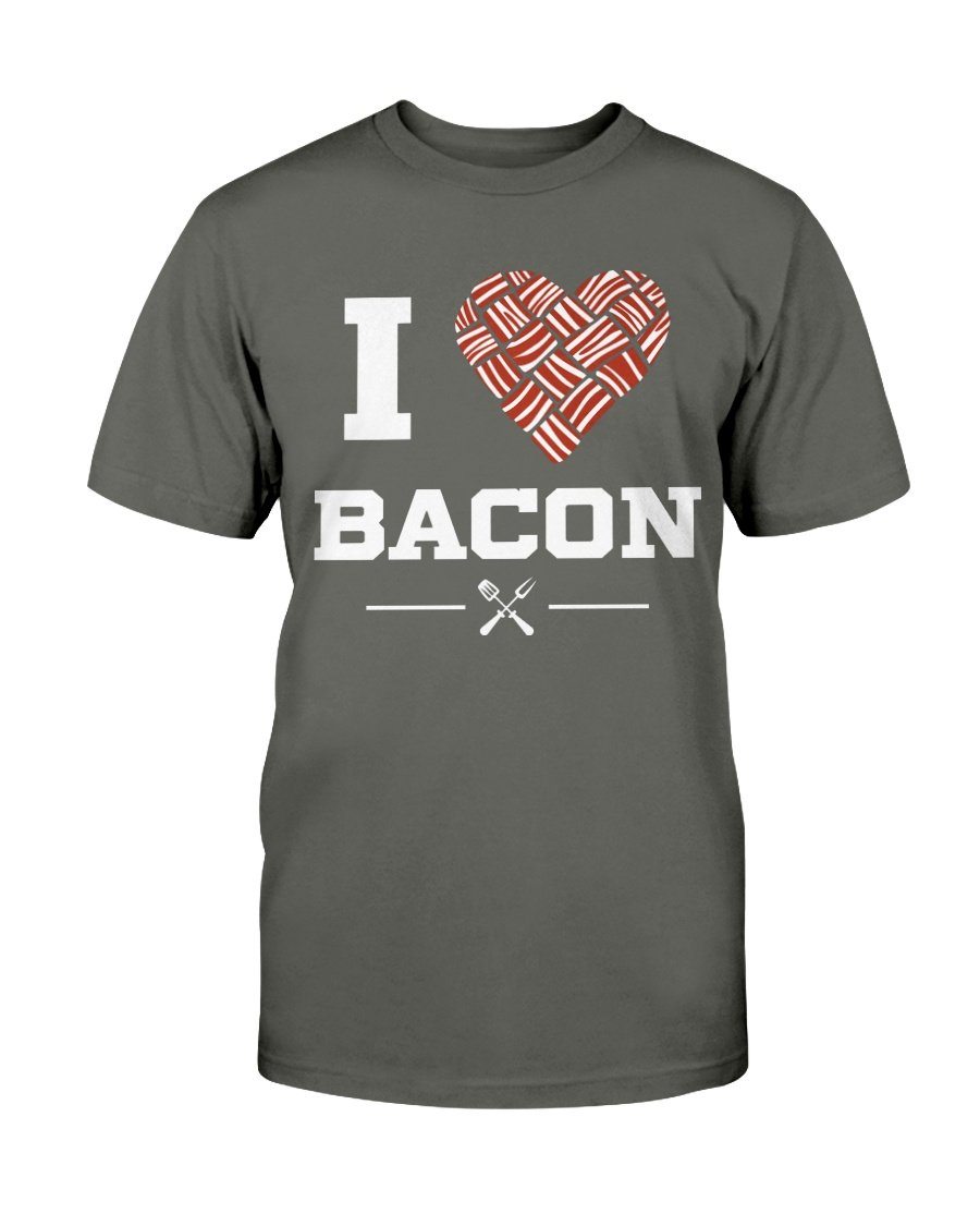 I Heart Bacon T Shirt I Love Grilling Meat