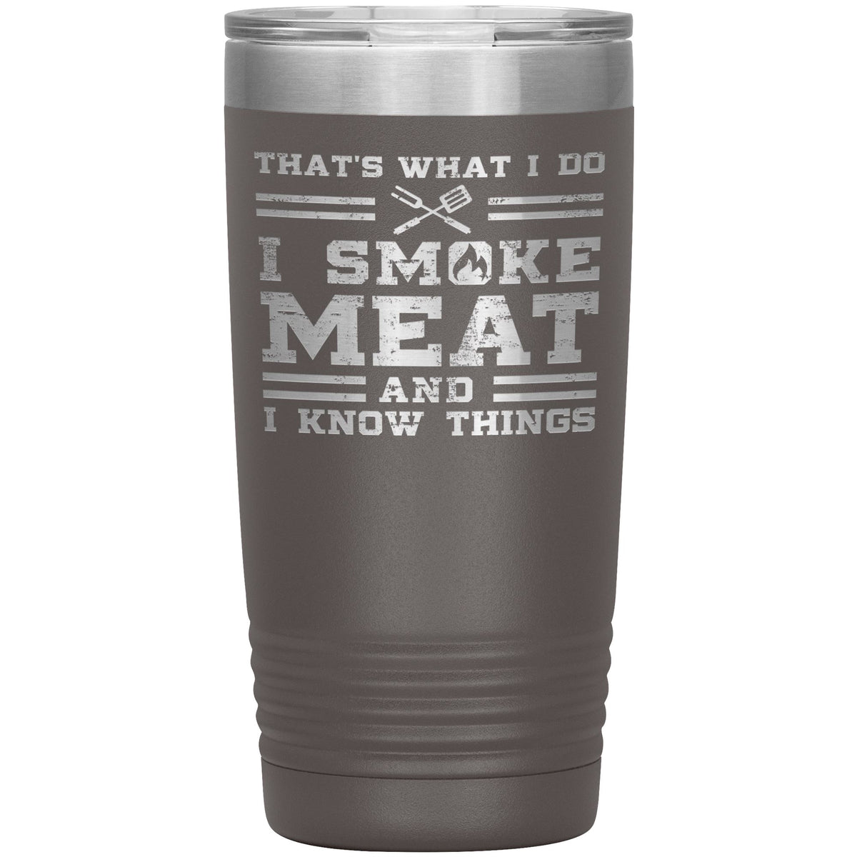 I Smoke Meat 20oz Tumbler Tumblers teelaunch Pewter 