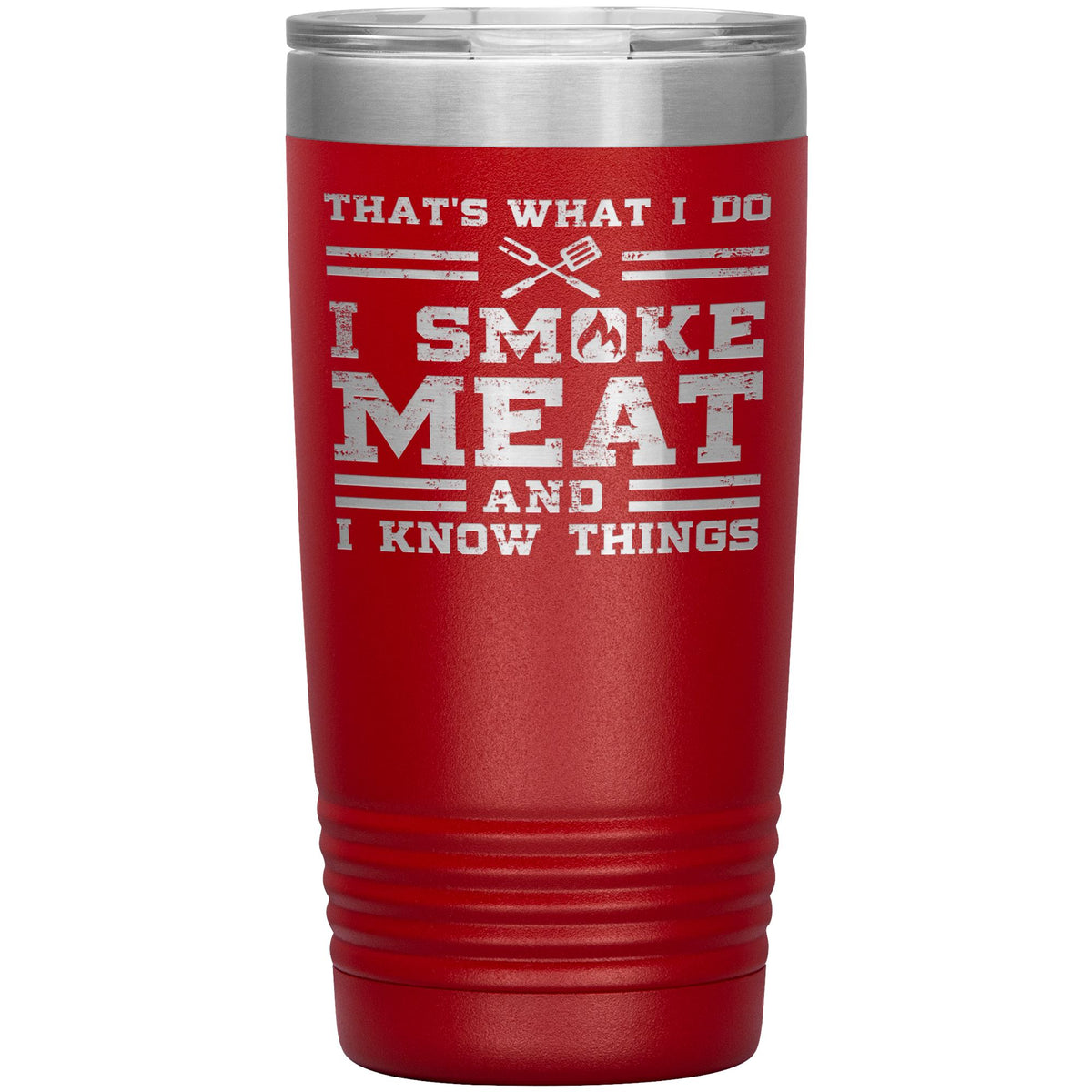 I Smoke Meat 20oz Tumbler Tumblers teelaunch Red 