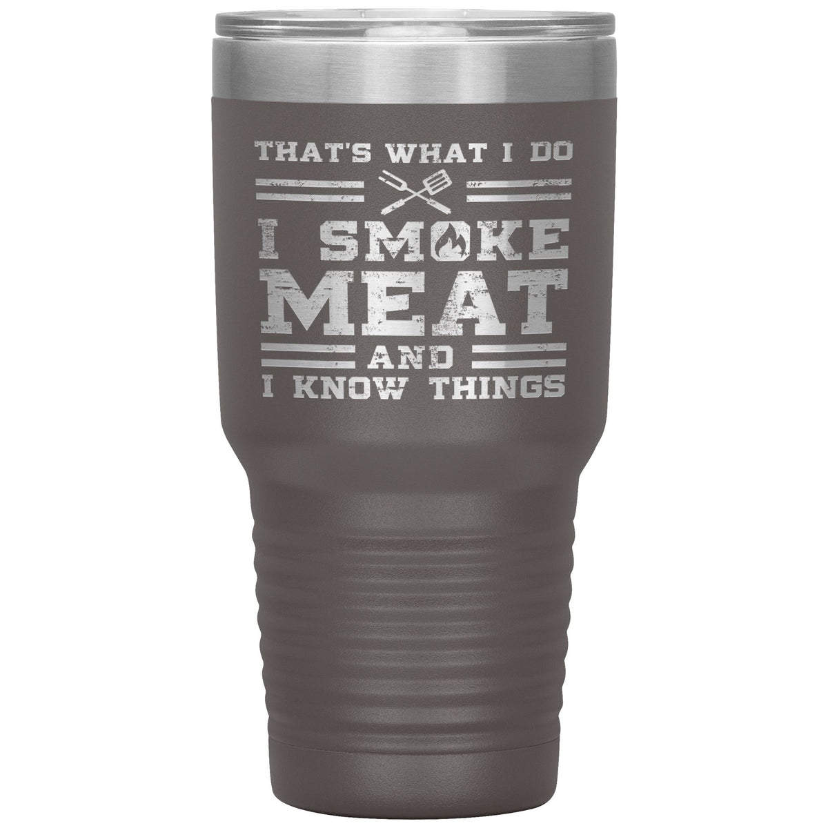 I Smoke Meat 30oz Tumbler Tumblers teelaunch Pewter 
