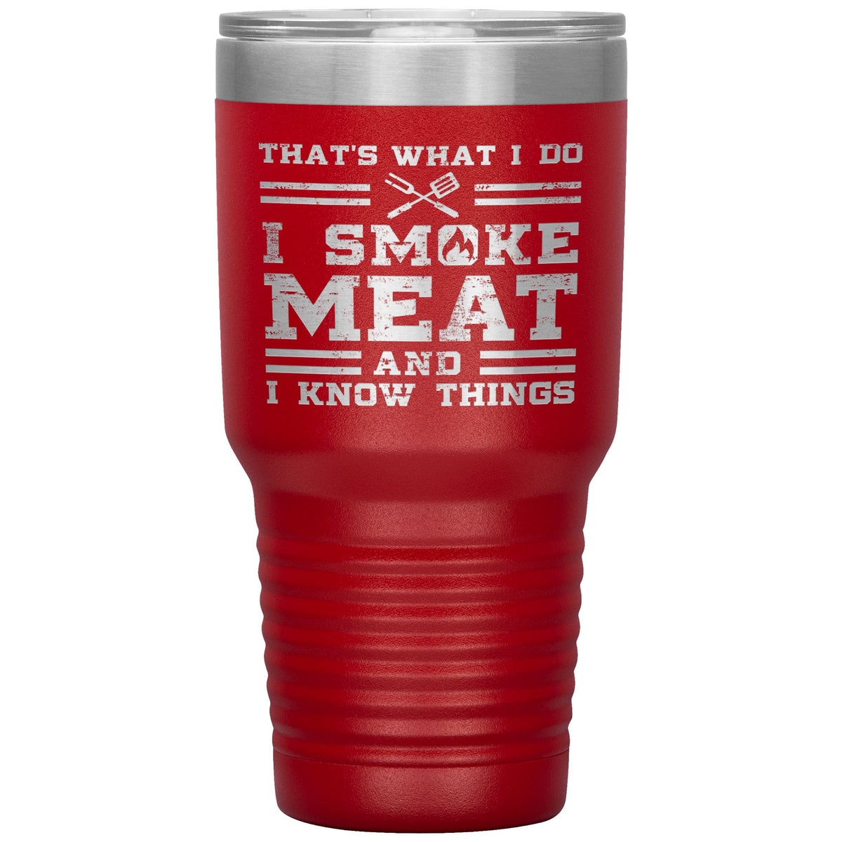 I Smoke Meat 30oz Tumbler Tumblers teelaunch Red 