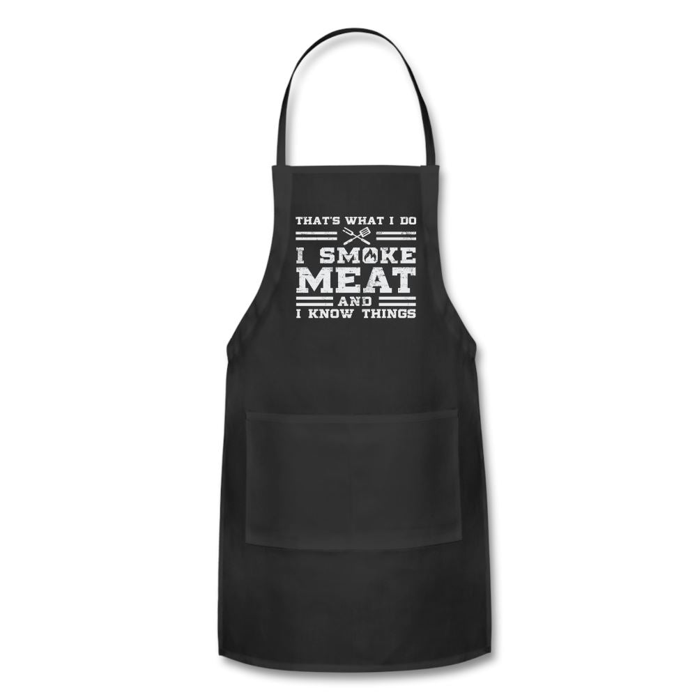 I Smoke Meat Apron Adjustable Apron | Spreadshirt 1186 SPOD Black 