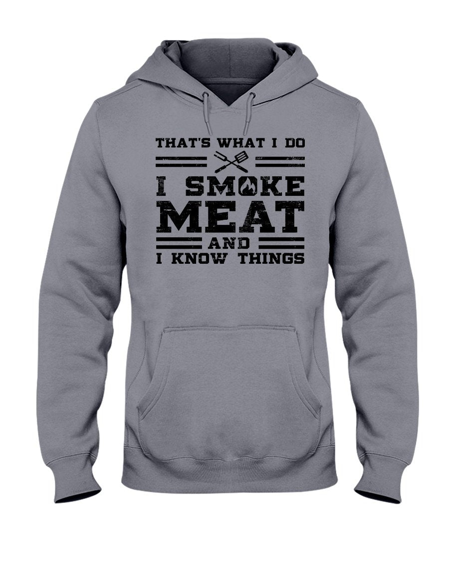 I Smoke Meat Hoodie Apparel Fuel Light Colored Hoodie Sports Grey S