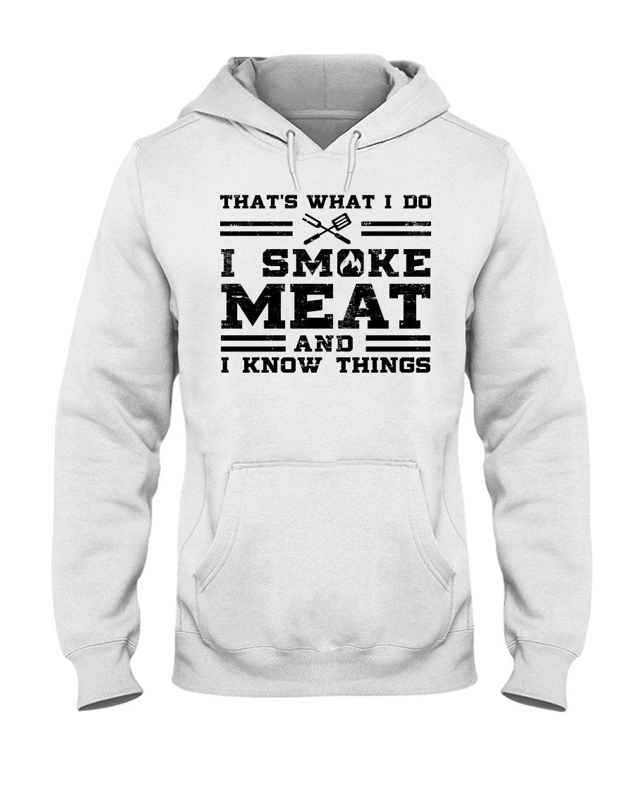 I Smoke Meat Hoodie Apparel Fuel Light Colored Hoodie White S