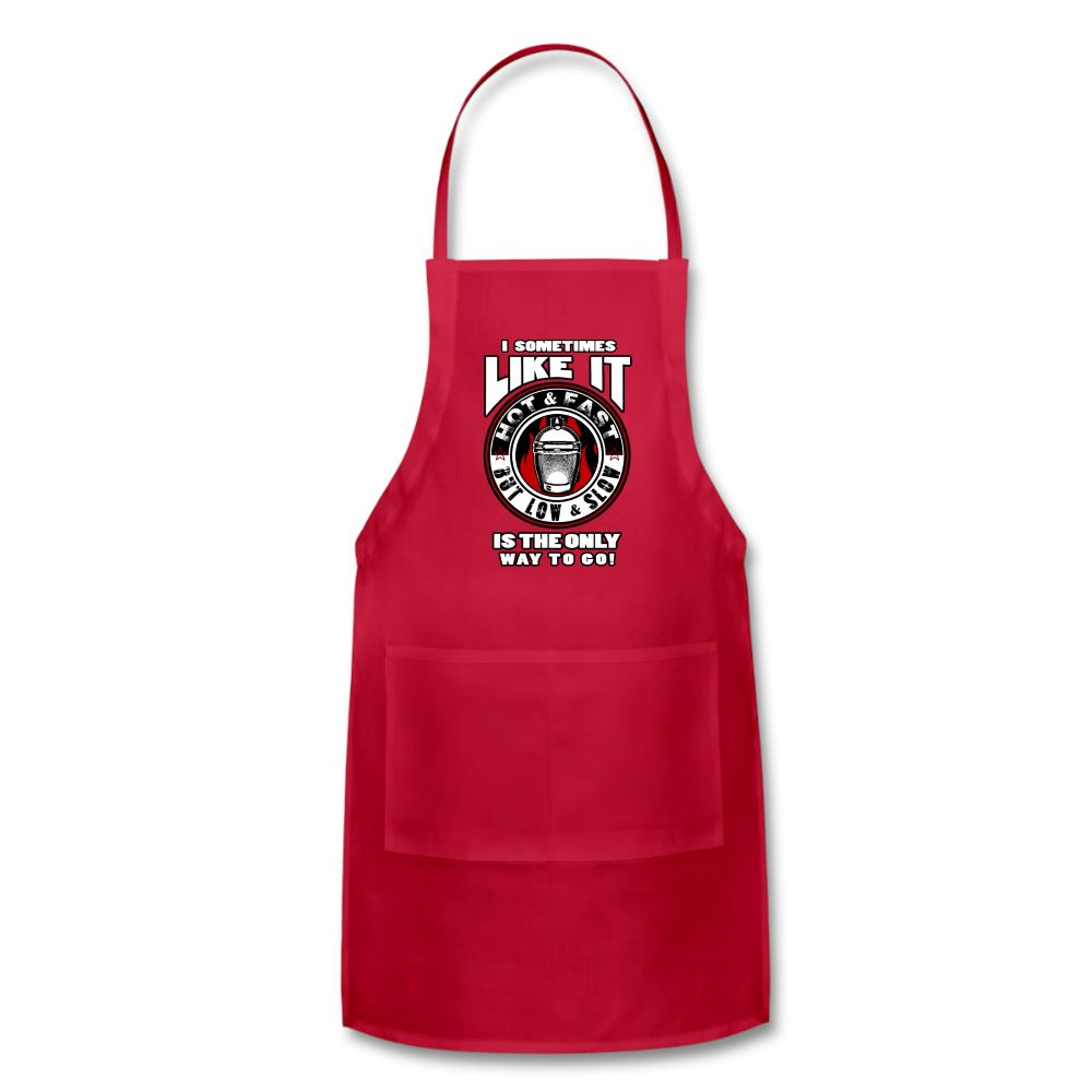 I Sometimes Like It Hot N Fast Apron Adjustable Apron | Spreadshirt 1186 SPOD red 