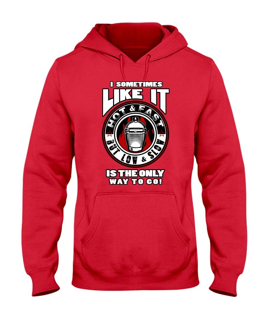 I Sometimes Like It Hot N Fast Hoodie Apparel Fuel Light Colored Hoodie Red S