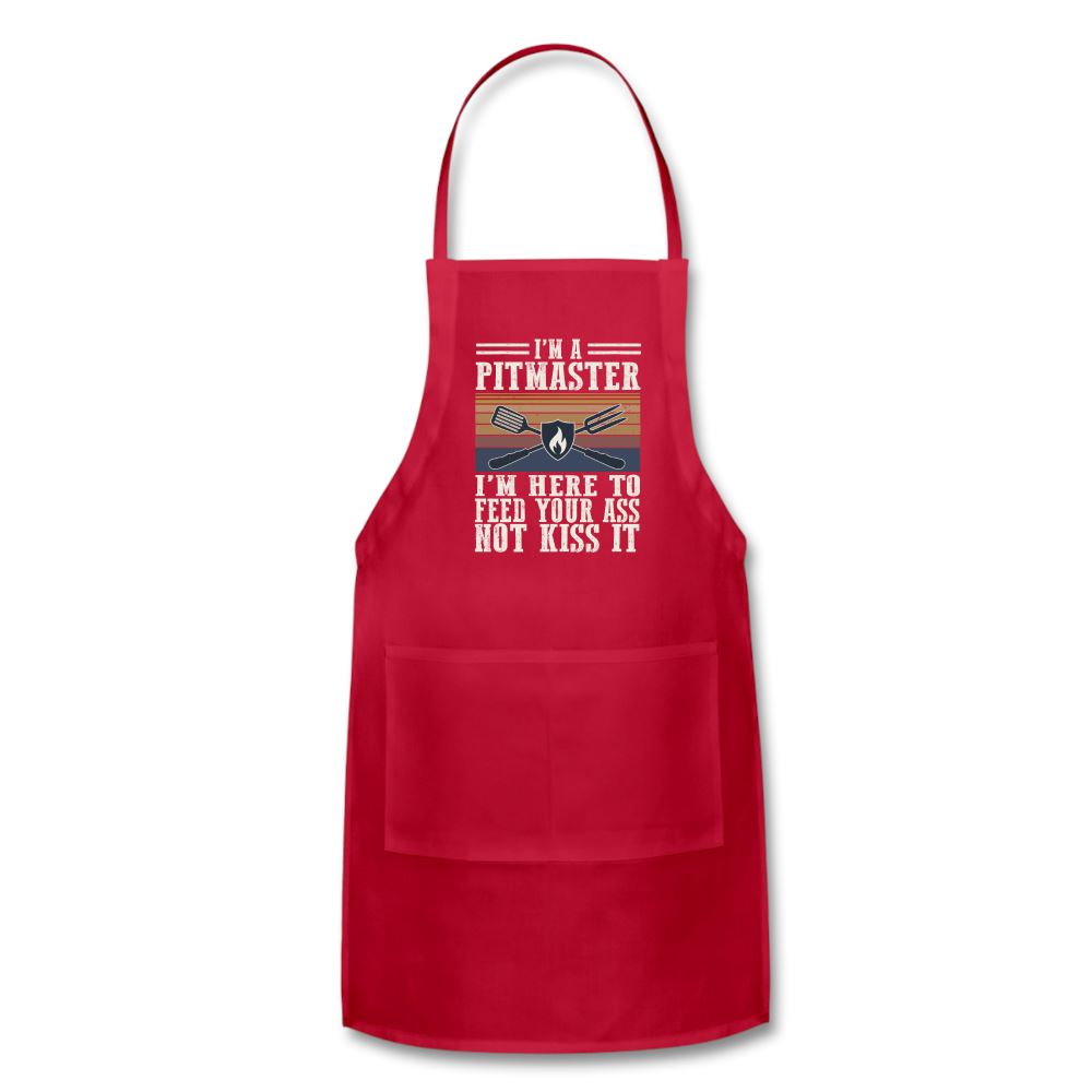 I&#39;m A Pitmaster Apron Adjustable Apron | Spreadshirt 1186 SPOD Red 